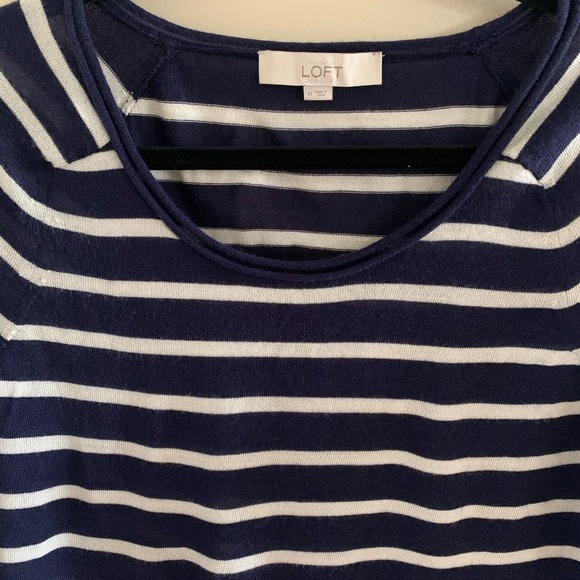 LOFT merino wool striped knit sweater - Picture 4 of 4